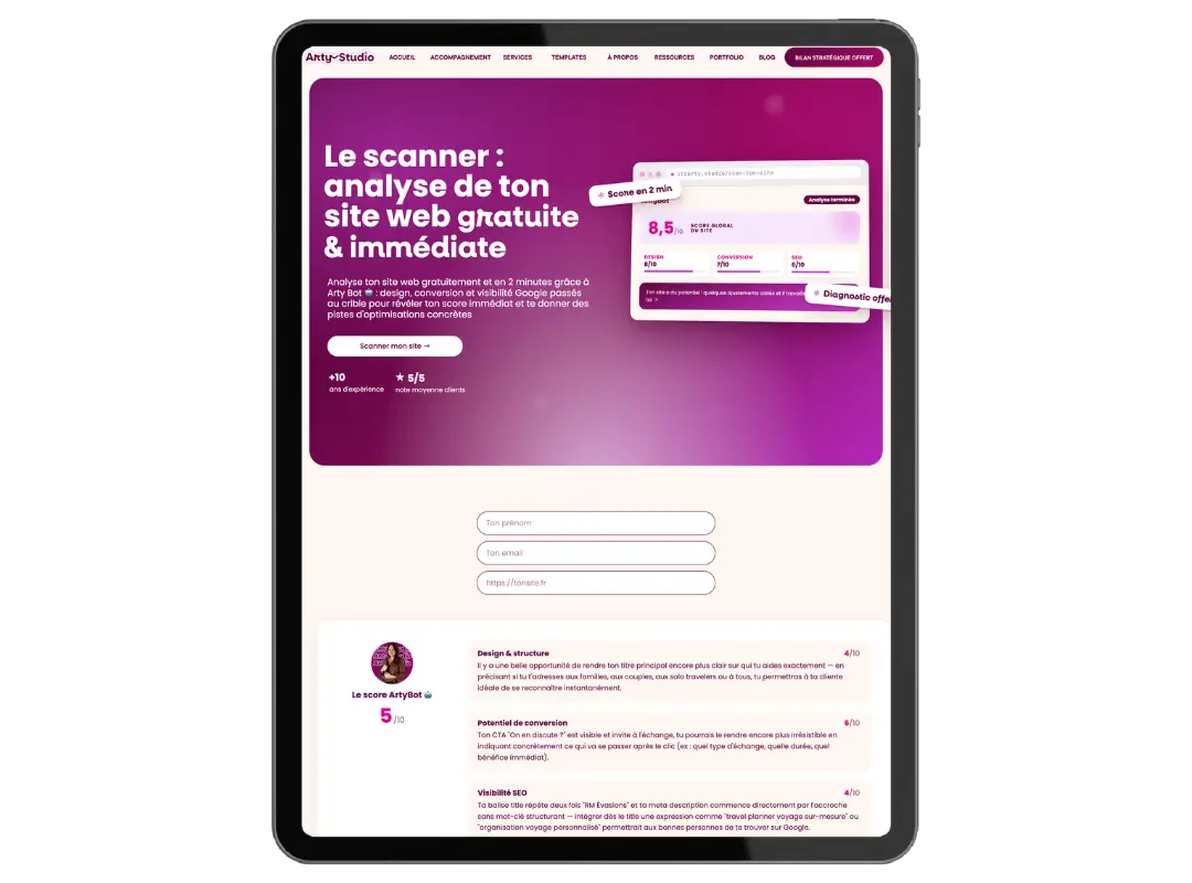 Analyse site web